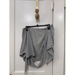 Gray Jersey Wrap Skirt Ballet Dance Yoga Cover-Up